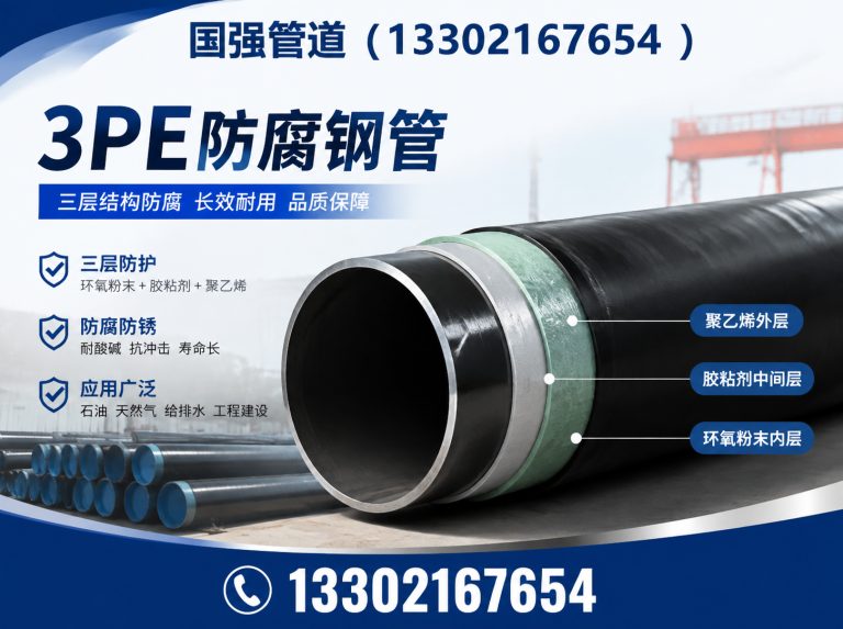 河北区3PE防腐钢管展示图
